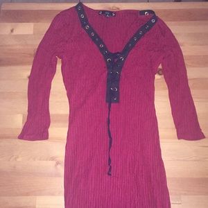 Tie up body con dress